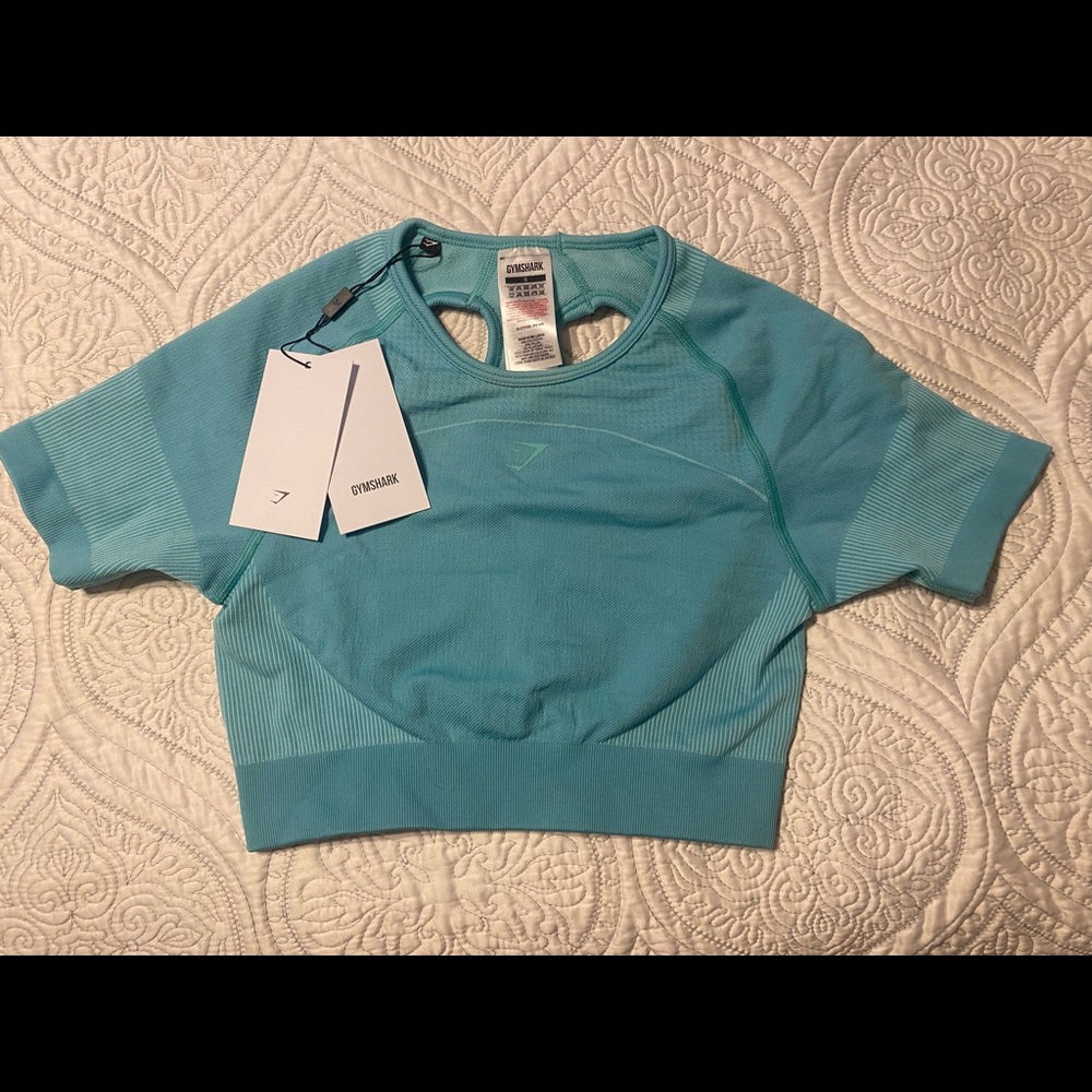 NWT GYMSHARK Ultra Seamless Crop Spearmint Green